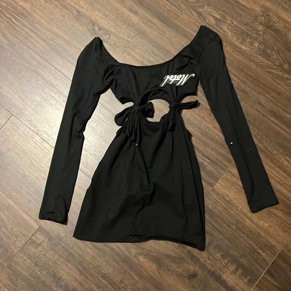Motel, black cutout dress